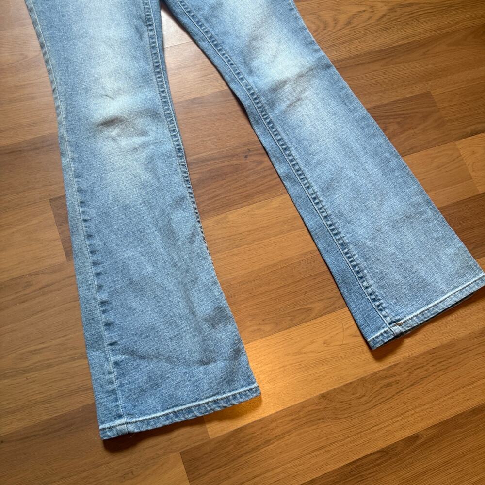 Women's Y2k L.E.I. Ashley Lowrise Bootcut Light Wash Blue Denim Jeans Sz 28 x 30 - Picture 3 of 10